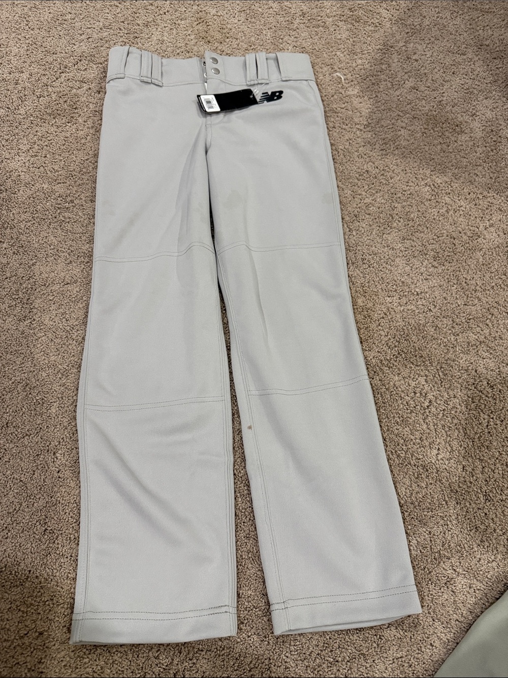 New Balance baseball pants Light Gray youth large. NWT